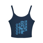 Queer Retro Graphic Fitted Spaghetti Strap Tank Top – Mid Length Pride Cami
