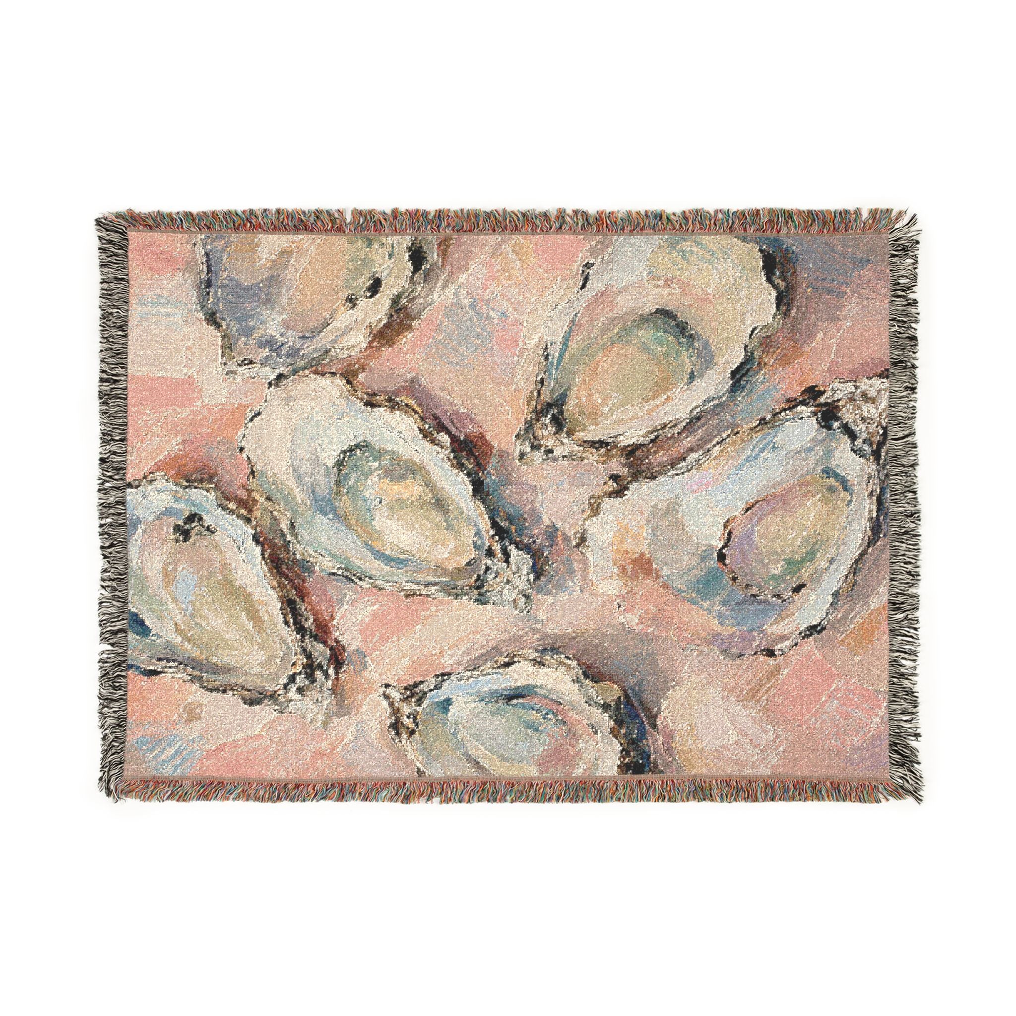 Oyster Painting Woven Blanket