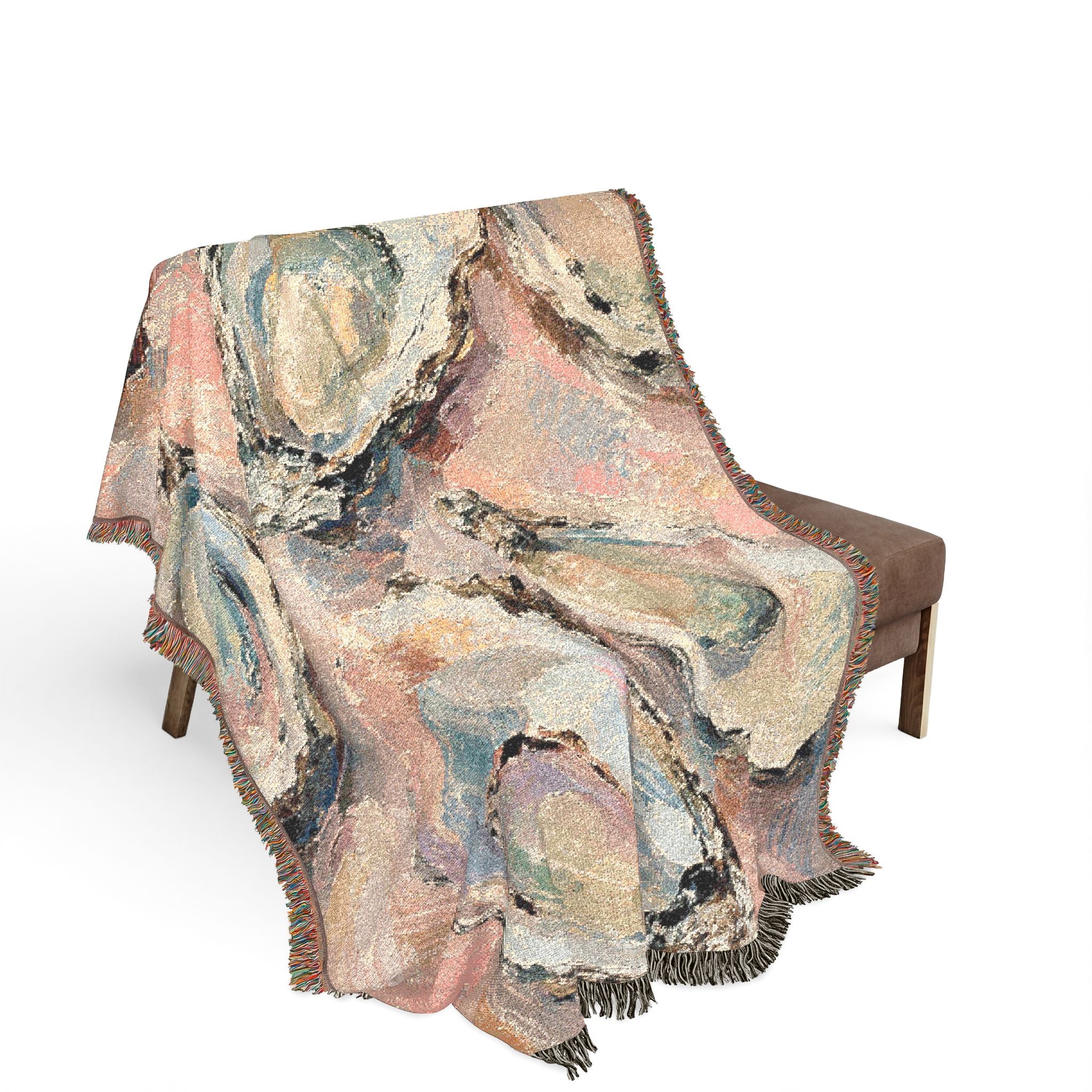 Oyster Painting Woven Blanket
