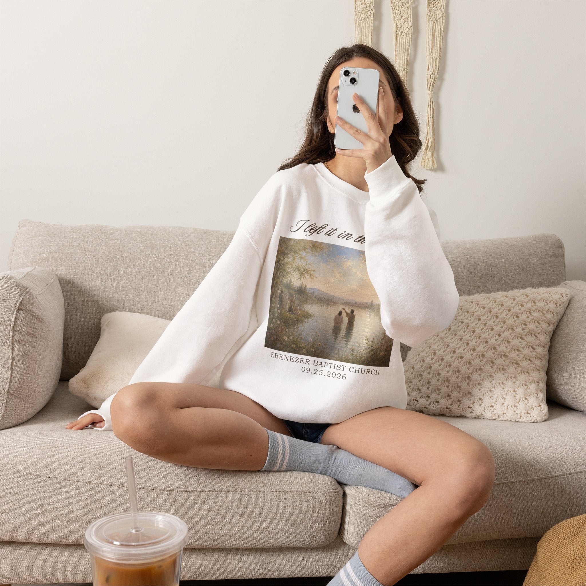 Personalized Baptism Sweatshirt - I Left It in the Water