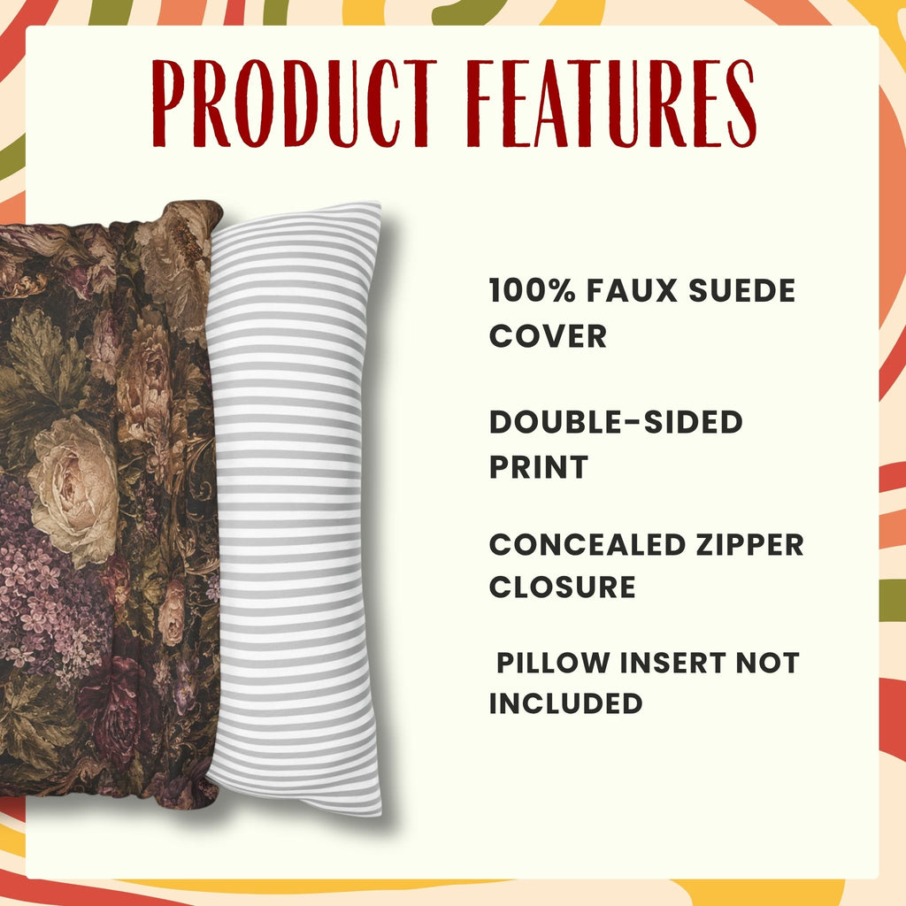 Moody Floral Pillow Cover
