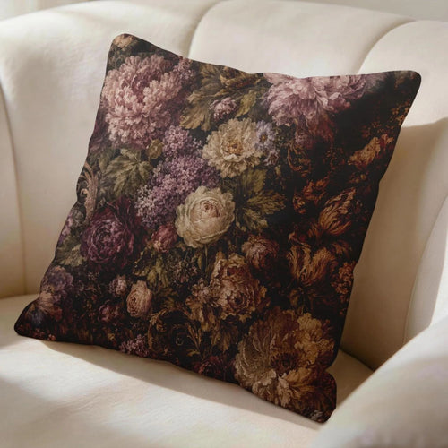 Moody Floral Pillow Cover