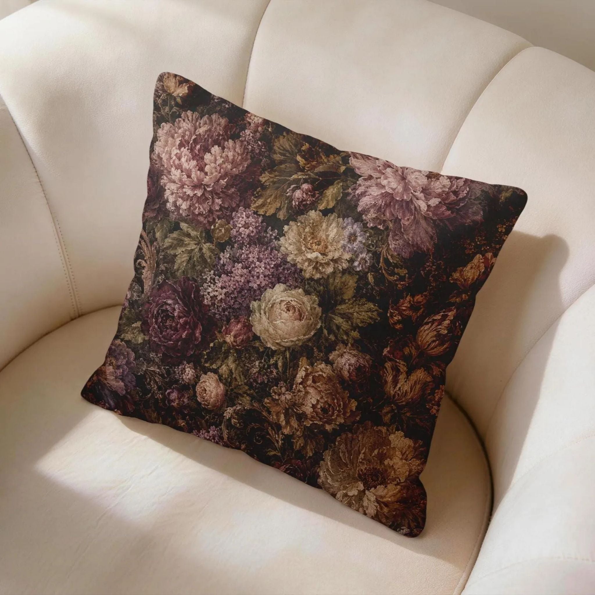 Moody Floral Pillow Cover