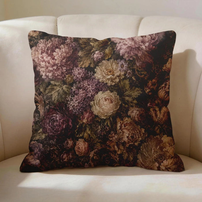 Moody Floral Pillow Cover