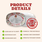 Personalized Floral Chinoiserie Handwritten Recipe Platter