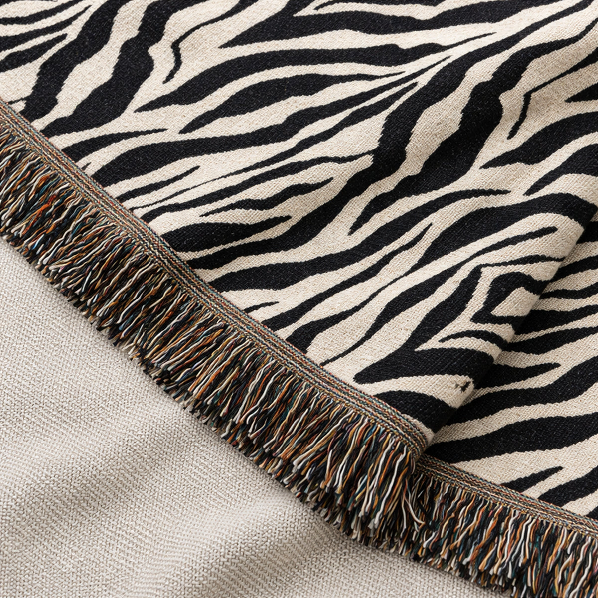 Zebra Print Woven Blanket
