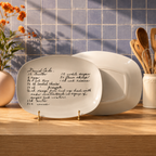 Personalized Handwritten Recipe Serving Platter with Photo