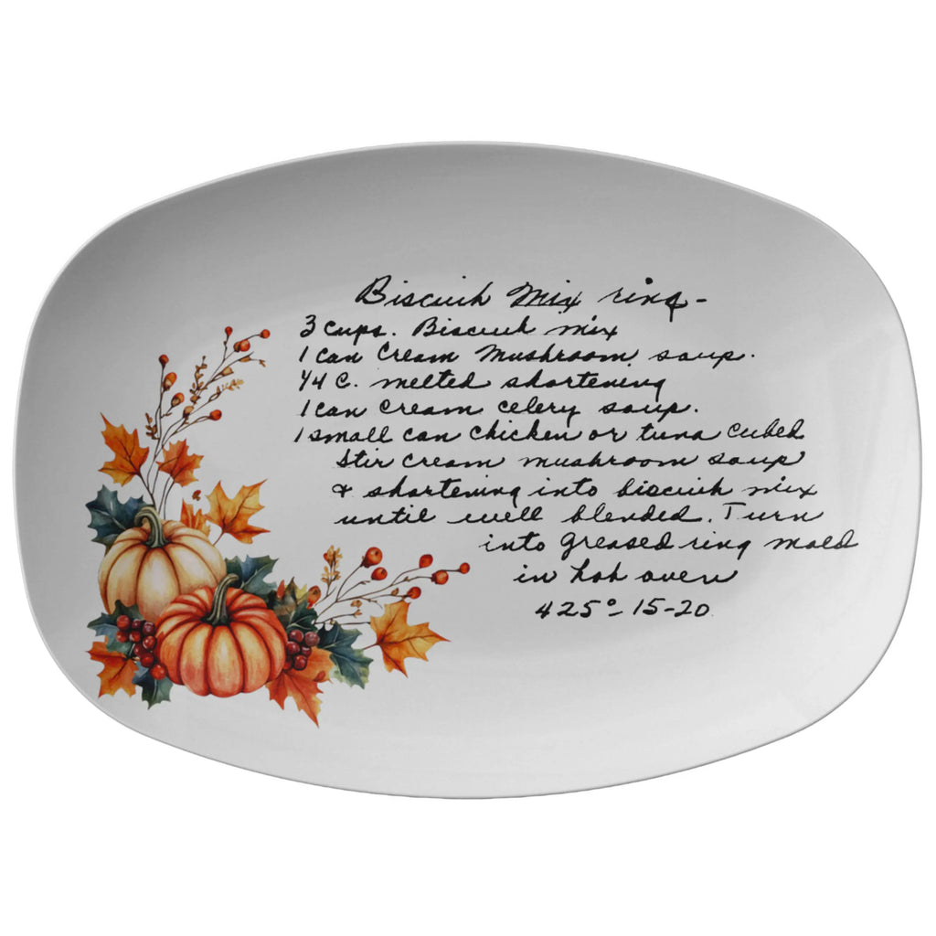 Personalized Handwritten Recipe Platter