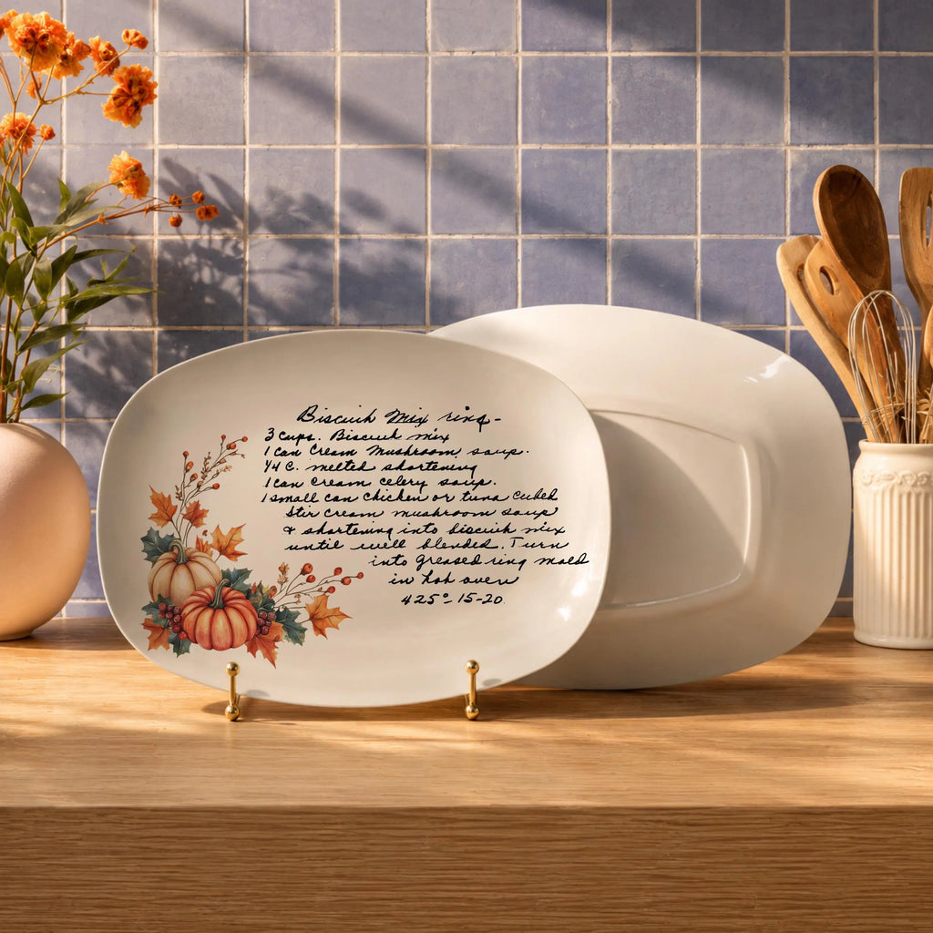 Personalized Handwritten Recipe Platter