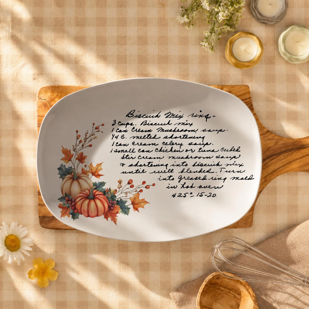 Personalized Handwritten Recipe Platter
