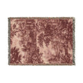 French Burgundy Toile de Jouy Woven Blanket – Toile Throw