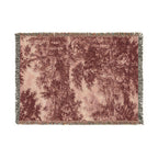 French Burgundy Toile de Jouy Woven Blanket – Toile Throw