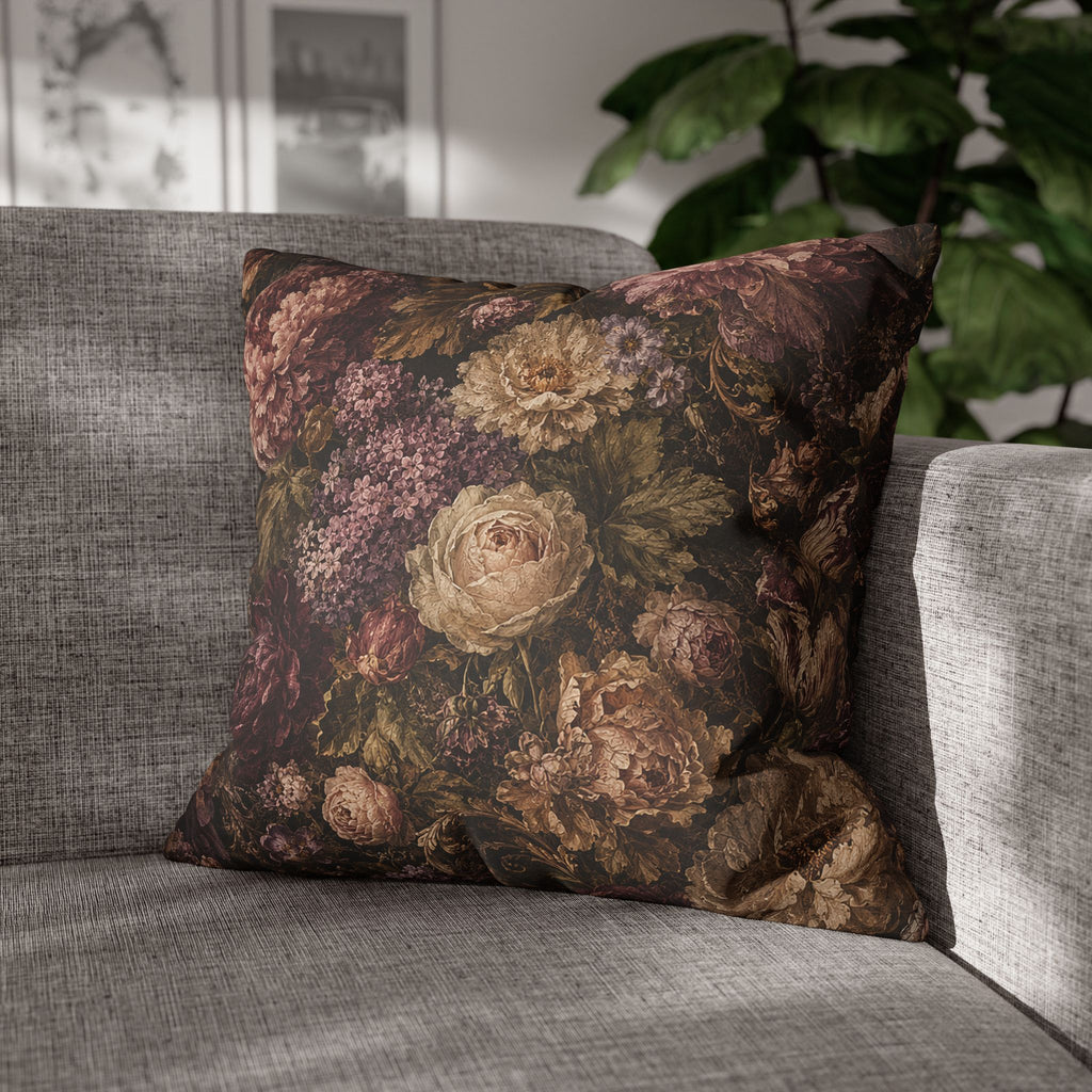 Moody Floral Pillow Cover